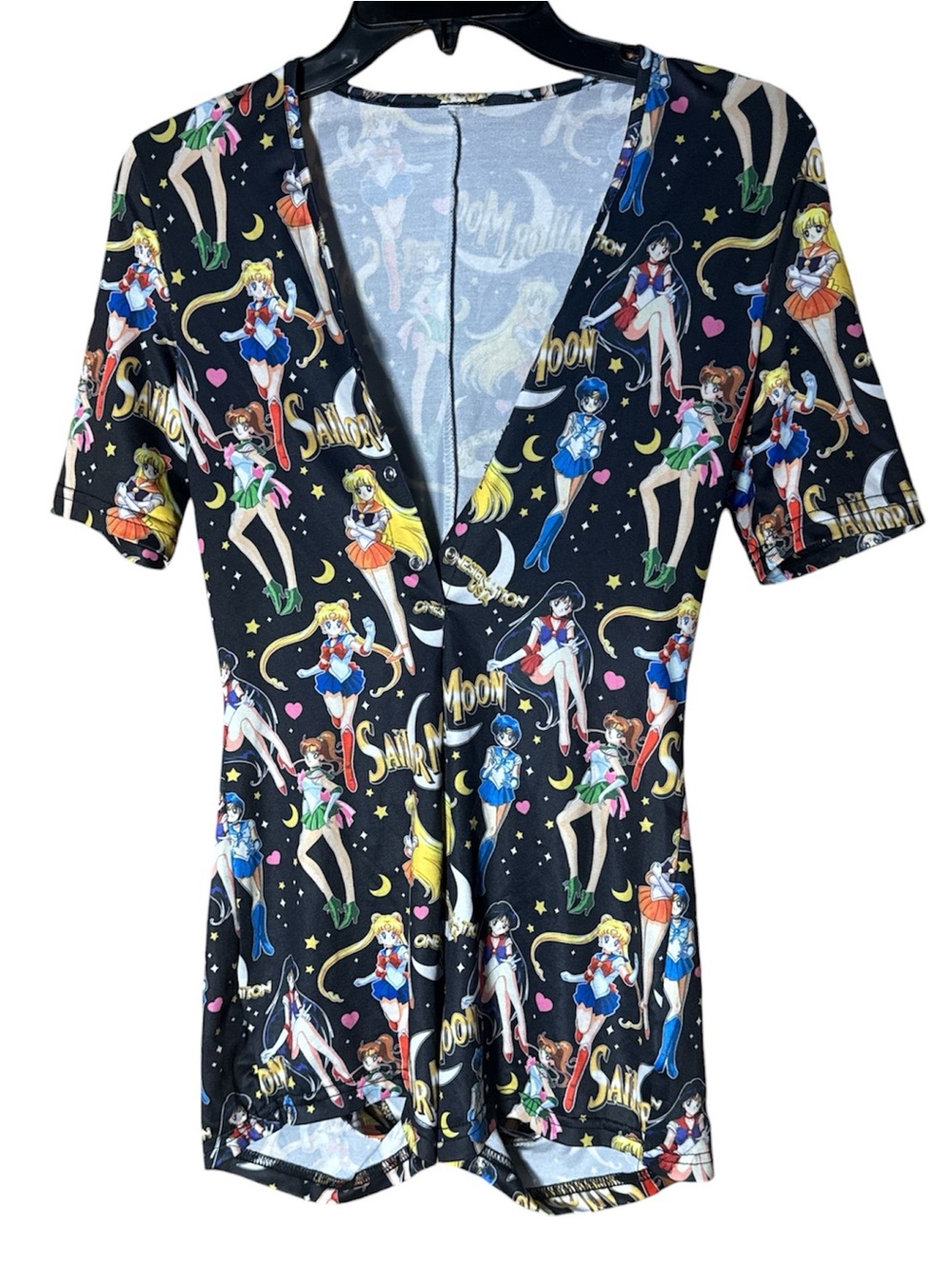 Sailor Moon Black Graphic Romper Onesie - Size S